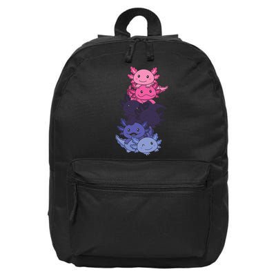 Omnisexual Pride LGBTQ Axolotl  16 in Basic Backpack
