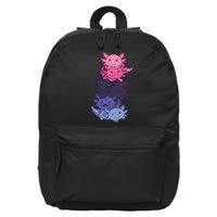 Omnisexual Pride LGBTQ Axolotl  16 in Basic Backpack