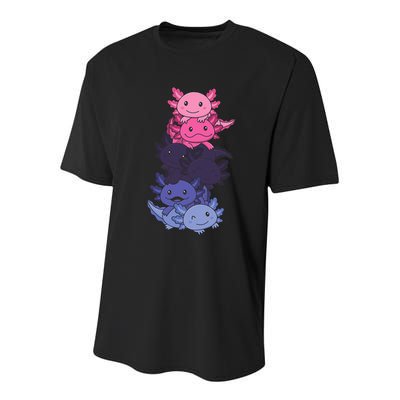 Omnisexual Pride LGBTQ Axolotl  Youth Performance Sprint T-Shirt