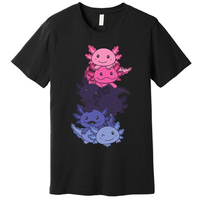Omnisexual Pride LGBTQ Axolotl  Premium T-Shirt