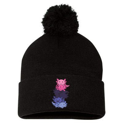 Omnisexual Pride LGBTQ Axolotl  Pom Pom 12in Knit Beanie