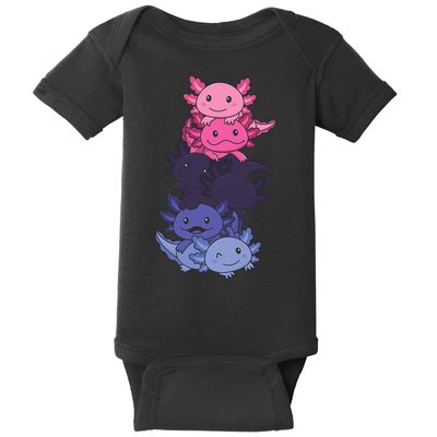 Omnisexual Pride LGBTQ Axolotl  Baby Bodysuit