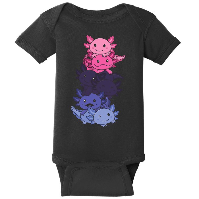 Omnisexual Pride LGBTQ Axolotl  Baby Bodysuit