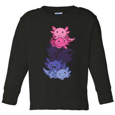 Omnisexual Pride LGBTQ Axolotl  Toddler Long Sleeve Shirt