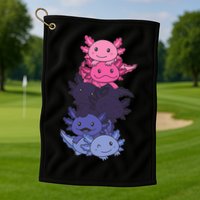Omnisexual Pride LGBTQ Axolotl  Golf Towel