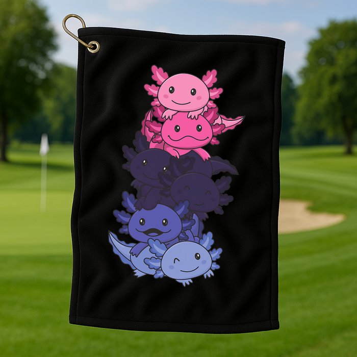 Omnisexual Pride LGBTQ Axolotl  Golf Towel
