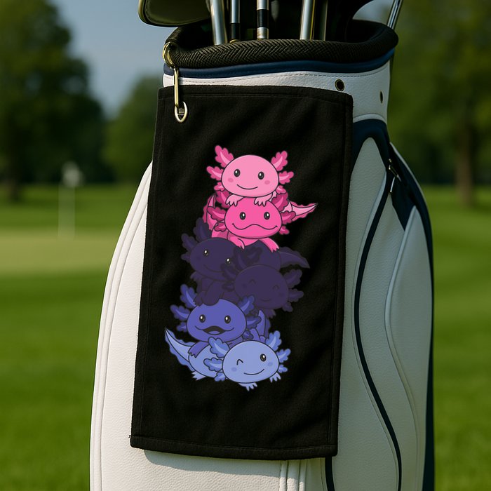 Omnisexual Pride LGBTQ Axolotl  Golf Towel
