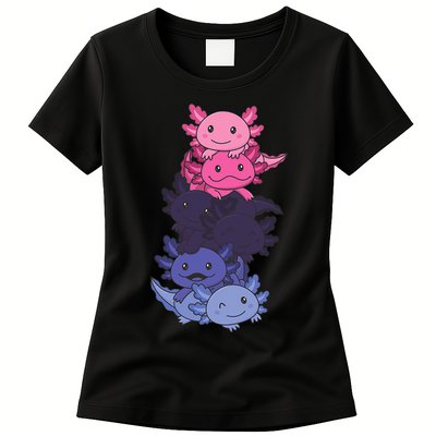 Omnisexual Pride LGBTQ Axolotl  Womens T-Shirt