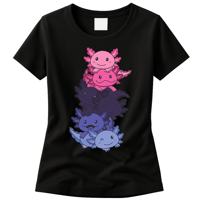 Omnisexual Pride LGBTQ Axolotl  Womens T-Shirt