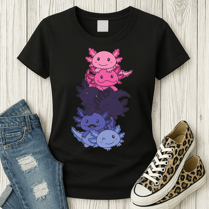 Omnisexual Pride LGBTQ Axolotl  Womens T-Shirt