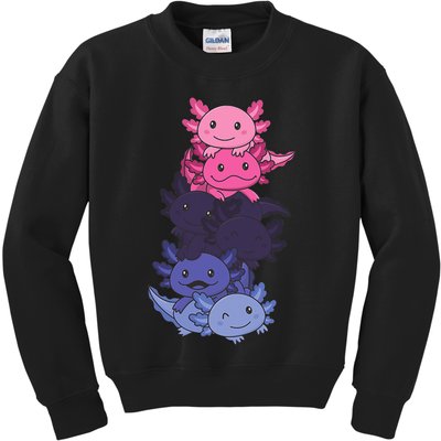 Omnisexual Pride LGBTQ Axolotl  Kids Sweatshirt