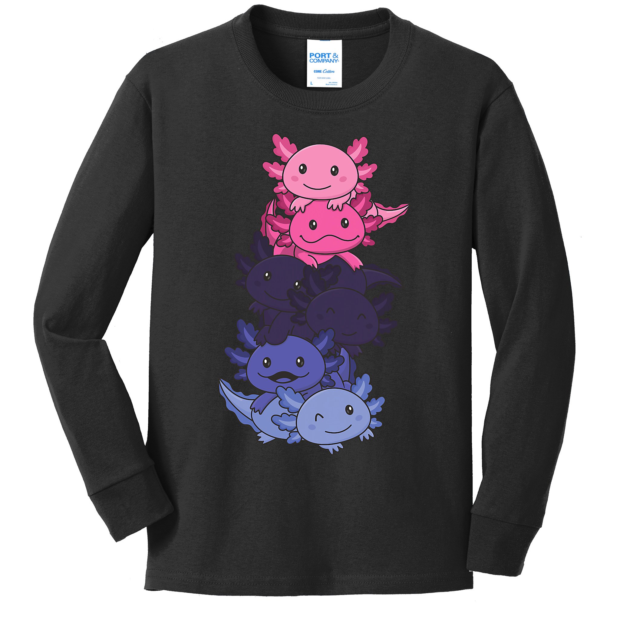 Omnisexual Pride LGBTQ Axolotl  Kids Long Sleeve Shirt