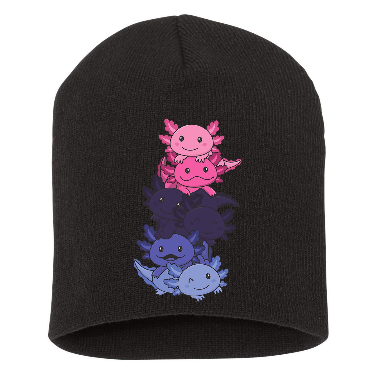 Omnisexual Pride LGBTQ Axolotl  Short Acrylic Beanie