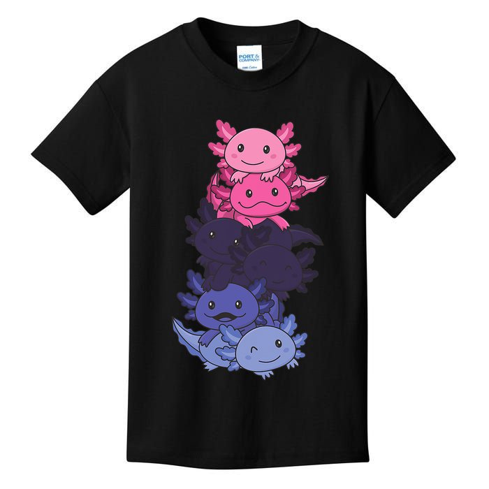 Omnisexual Pride LGBTQ Axolotl  Kids T-Shirt