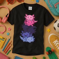 Omnisexual Pride LGBTQ Axolotl  Kids T-Shirt