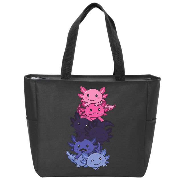 Omnisexual Pride LGBTQ Axolotl  Zip Tote Bag