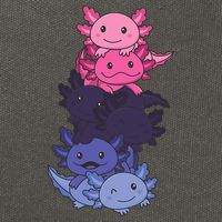 Omnisexual Pride LGBTQ Axolotl  Cotton Canvas Backpack