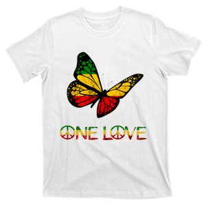 One Pride Love Butterfly Rasta Reggae Peace Rastafari Roots T-Shirt