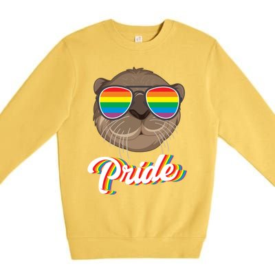 Otter Pride Month Lgbt Gift Premium Crewneck Sweatshirt