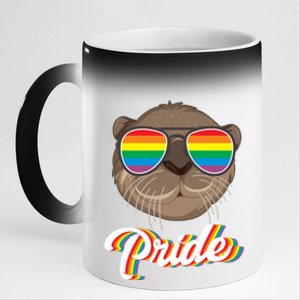 Otter Pride Month Lgbt Gift 11oz Black Color Changing Mug