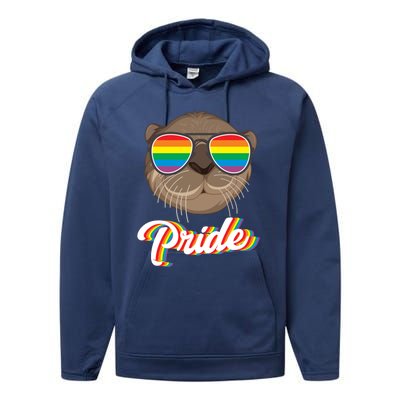 Otter Pride Month Lgbt Gift Performance Fleece Hoodie