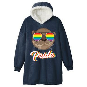 Otter Pride Month Lgbt Gift Hooded Wearable Blanket