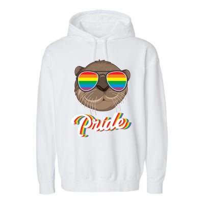 Otter Pride Month Lgbt Gift Garment-Dyed Fleece Hoodie