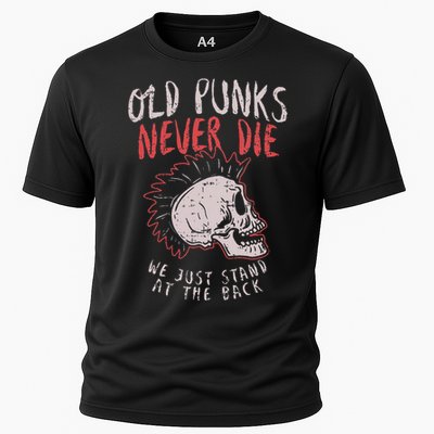 Old Punks Never Die Rock Music Gift Cooling Performance Crew T-Shirt