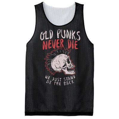 Old Punks Never Die Rock Music Gift Mesh Reversible Basketball Jersey Tank