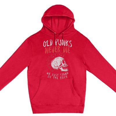 Old Punks Never Die Rock Music Gift Premium Pullover Hoodie