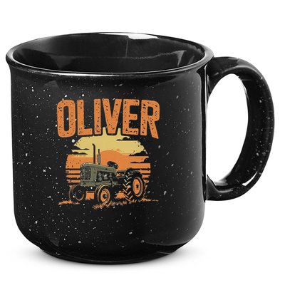 Oliver Personalized Nametag Tractor For Oliver 15oz Campfire Ceramic Mug