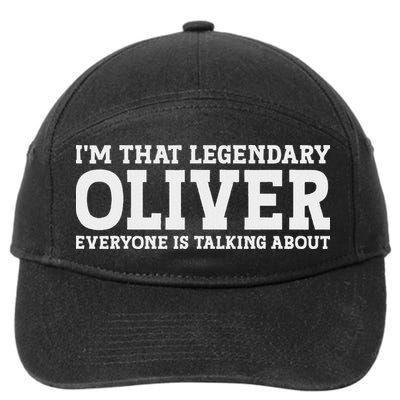 Oliver Personal Name Funny Oliver 7-Panel Snapback Hat