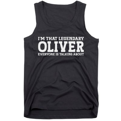 Oliver Personal Name Funny Oliver Tank Top