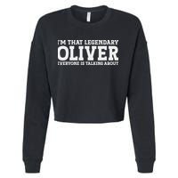 Oliver Personal Name Funny Oliver Cropped Pullover Crew