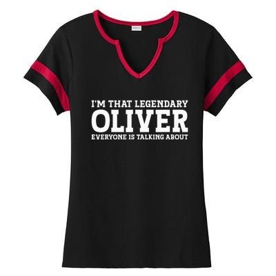 Oliver Personal Name Funny Oliver Ladies Halftime Notch Neck Tee