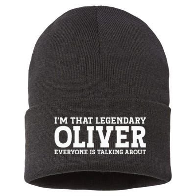 Oliver Personal Name Funny Oliver Sustainable Knit Beanie