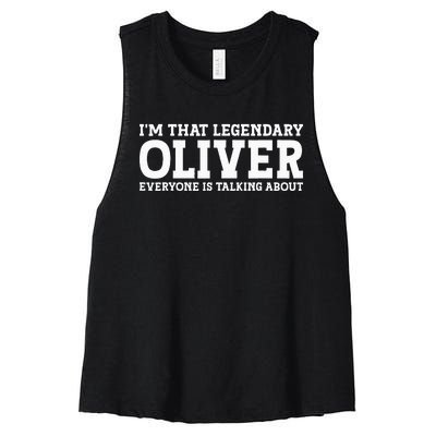 Oliver Personal Name Funny Oliver Women's Racerback Cropped Tank