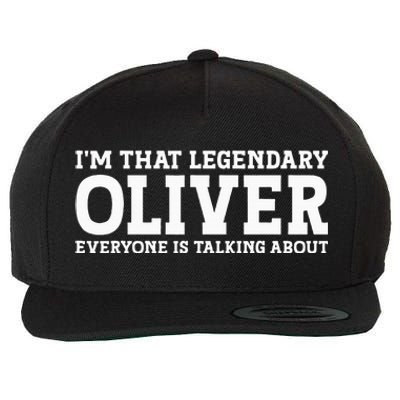 Oliver Personal Name Funny Oliver Wool Snapback Cap