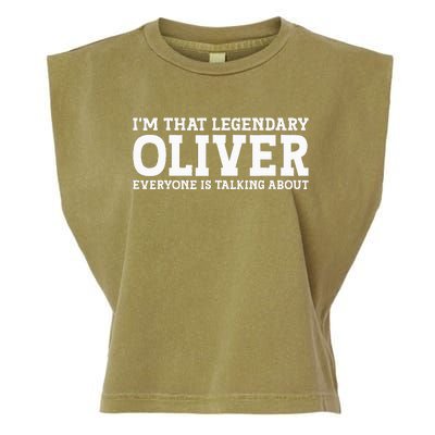 Oliver Personal Name Funny Oliver Garment-Dyed Women's Muscle Tee