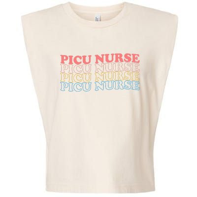 OdG4 PICU Nurse Retro Pediatric Intensive Care Unit Nurse Garment-Dyed Women's Muscle Tee