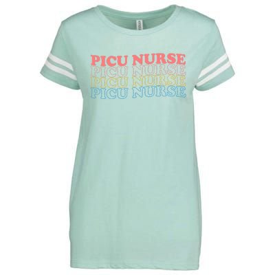 OdG4 PICU Nurse Retro Pediatric Intensive Care Unit Nurse Enza Ladies Jersey Football T-Shirt