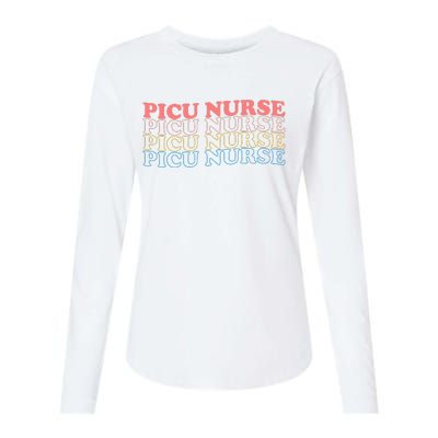 OdG4 PICU Nurse Retro Pediatric Intensive Care Unit Nurse Womens Cotton Relaxed Long Sleeve T-Shirt