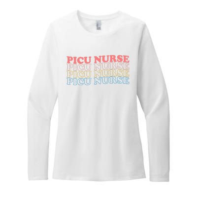 OdG4 PICU Nurse Retro Pediatric Intensive Care Unit Nurse Womens CVC Long Sleeve Shirt