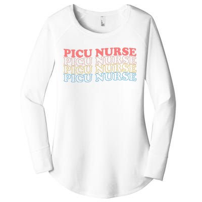 OdG4 PICU Nurse Retro Pediatric Intensive Care Unit Nurse Women's Perfect Tri Tunic Long Sleeve Shirt