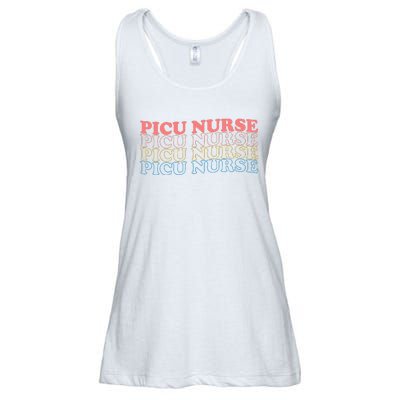 OdG4 PICU Nurse Retro Pediatric Intensive Care Unit Nurse Ladies Essential Flowy Tank