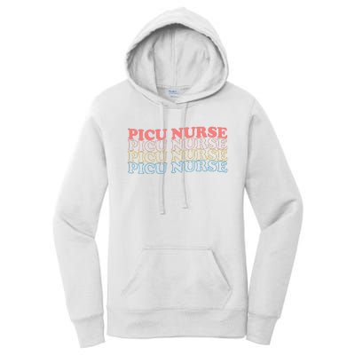 OdG4 PICU Nurse Retro Pediatric Intensive Care Unit Nurse Women's Pullover Hoodie