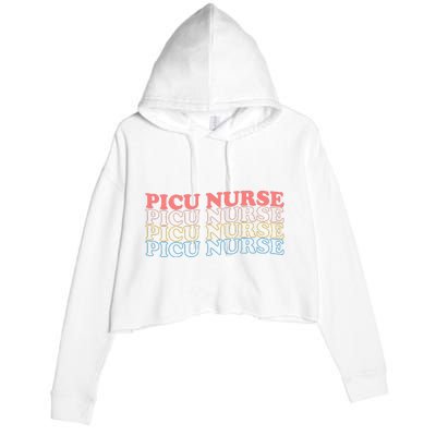 OdG4 PICU Nurse Retro Pediatric Intensive Care Unit Nurse Crop Fleece Hoodie