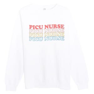 OdG4 PICU Nurse Retro Pediatric Intensive Care Unit Nurse Premium Crewneck Sweatshirt