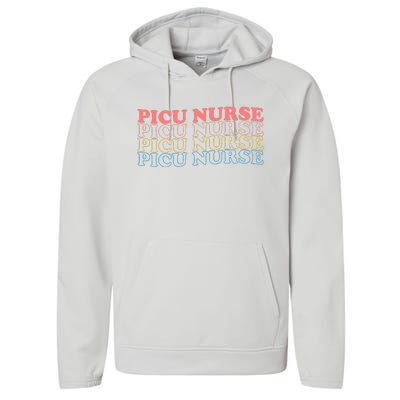 OdG4 PICU Nurse Retro Pediatric Intensive Care Unit Nurse Performance Fleece Hoodie