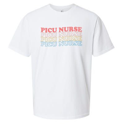 OdG4 PICU Nurse Retro Pediatric Intensive Care Unit Nurse Sueded Cloud Jersey T-Shirt